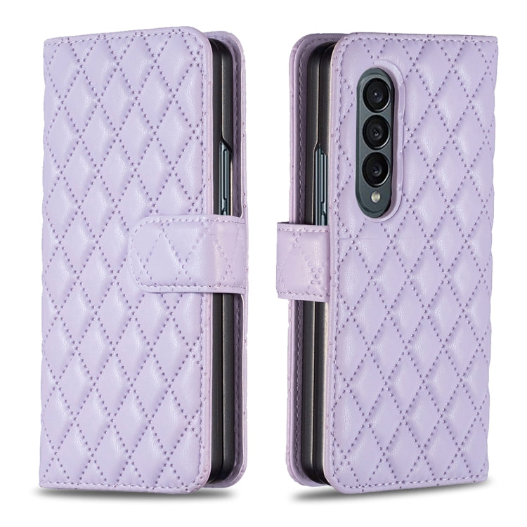 Diamond Lattice Wallet Leather Flip Phone Case, For Samsung Galaxy Z Fold4