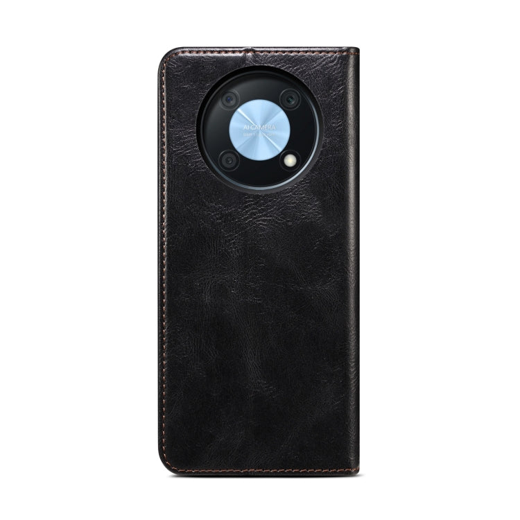 Oil Wax Crazy Horse Texture Leather Phone Case, For Huawei nova Y90 4G/Enjoy 50 Pro