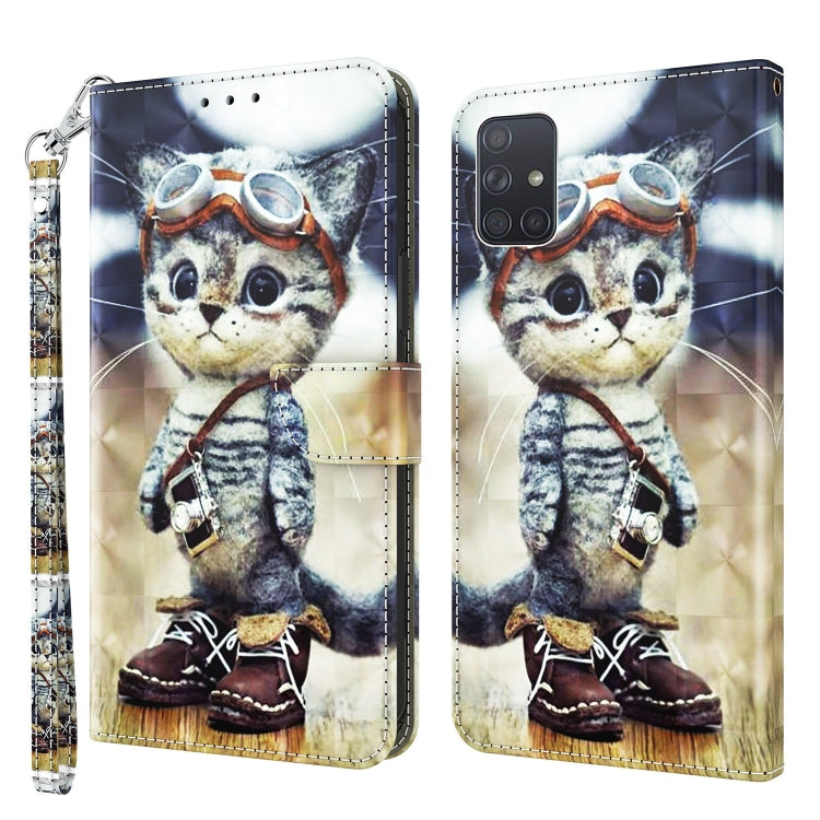 3D Painted Leather Phone Case, For Samsung Galaxy A03s 166mm, For Samsung Galaxy A10e / A20e, For Samsung Galaxy A12 5G, For Samsung Galaxy A21s, For Samsung Galaxy A22 5G, For Samsung Galaxy A30s / A50s / A50