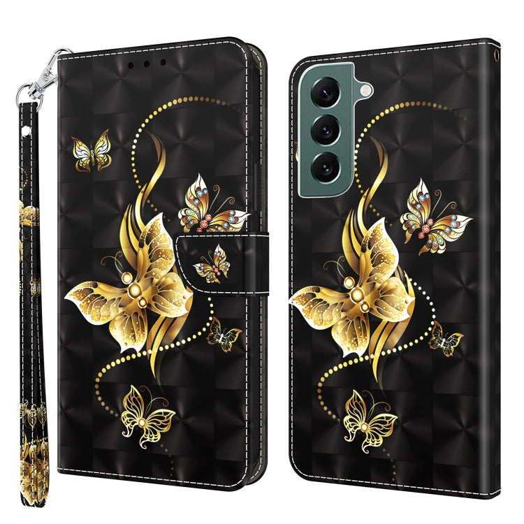 3D Painted Leather Phone Case, For Samsung Galaxy S22 5G, For Samsung Galaxy S22+ 5G, For Samsung Galaxy S22 Ultra 5G