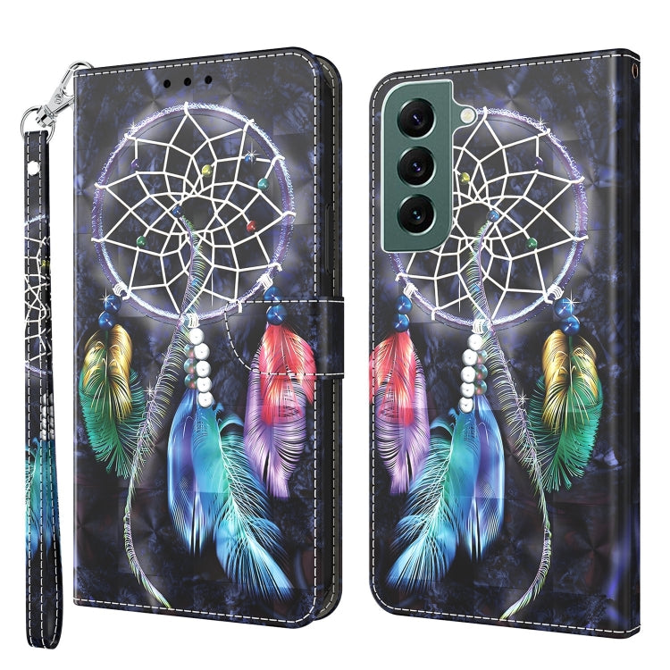 3D Painted Leather Phone Case, For Samsung Galaxy S22 5G, For Samsung Galaxy S22+ 5G, For Samsung Galaxy S22 Ultra 5G