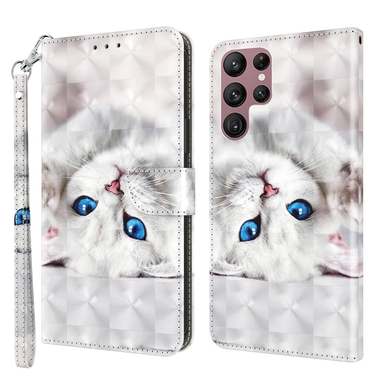 3D Painted Leather Phone Case, For Samsung Galaxy S22 5G, For Samsung Galaxy S22+ 5G, For Samsung Galaxy S22 Ultra 5G