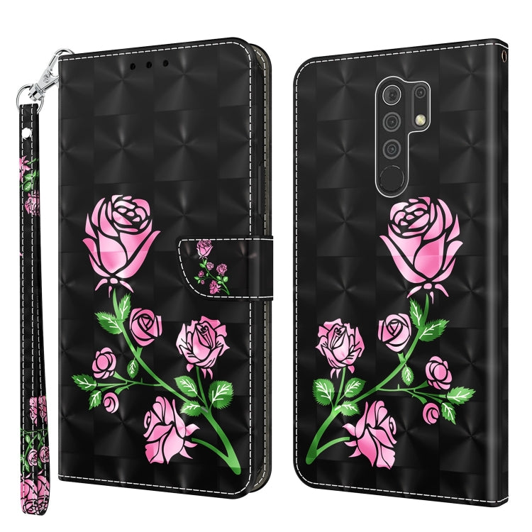 3D Painted Leather Phone Case, For Xiaomi Redmi 9, For Xiaomi Redmi 9A, For Xiaomi Redmi 10C Global, For Xiaomi Redmi Note 9 Pro / Note 9 Pro Max, For Xiaomi Redmi Note 9 / 10X 4G, For Xiaomi Redmi Note 11 5G / 4G Global