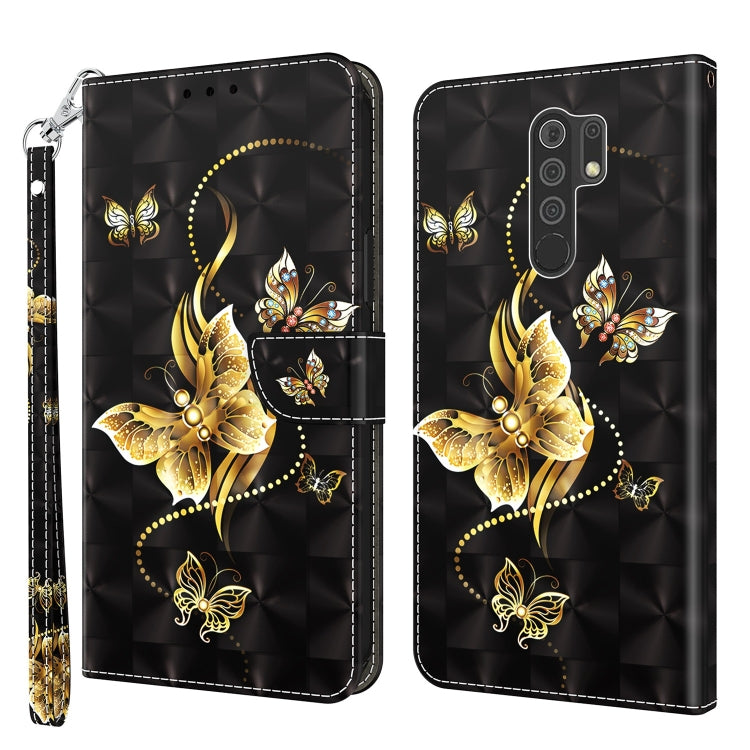 3D Painted Leather Phone Case, For Xiaomi Redmi 9, For Xiaomi Redmi 9A, For Xiaomi Redmi 10C Global, For Xiaomi Redmi Note 9 Pro / Note 9 Pro Max, For Xiaomi Redmi Note 9 / 10X 4G, For Xiaomi Redmi Note 11 5G / 4G Global