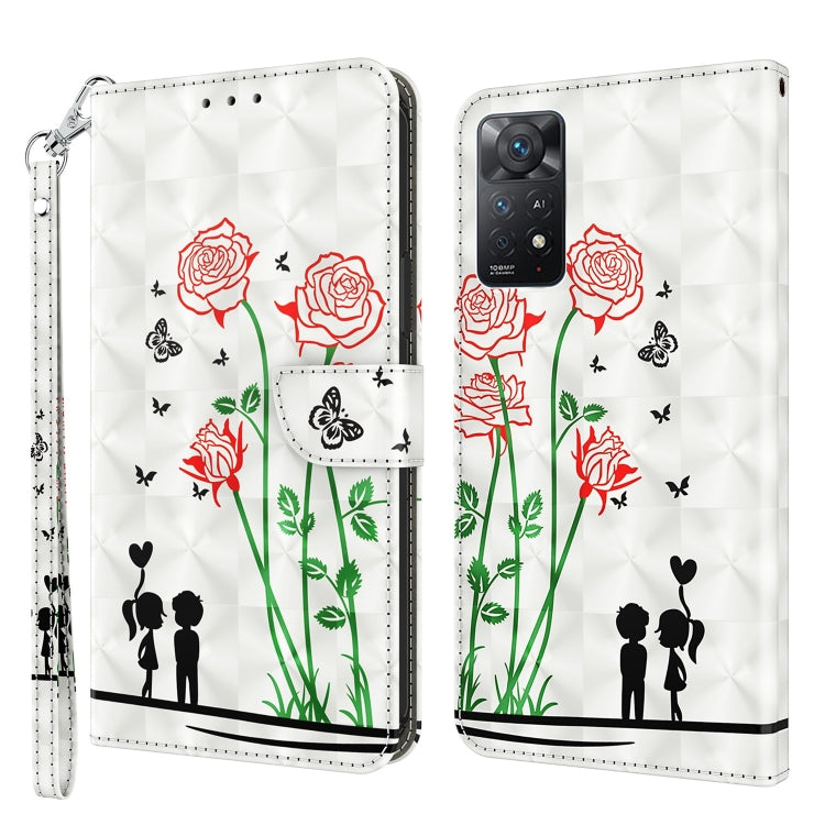 3D Painted Leather Phone Case, For Xiaomi Redmi Note 11 Pro 5G / 4G Global