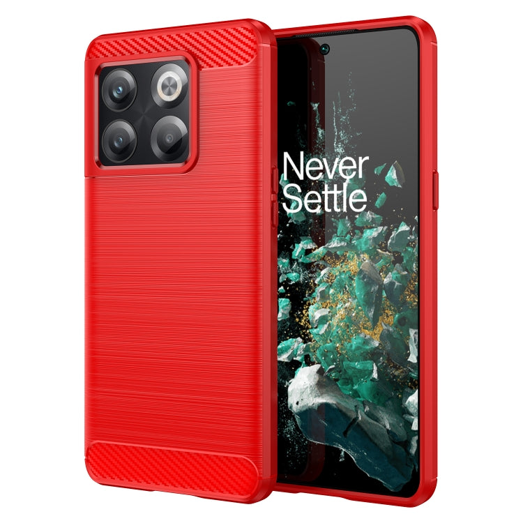 Brushed Texture Carbon Fiber TPU Phone Case, For OnePlus 10T, For OnePlus ACE Pro, For T-Mobile REVVL 6 5G