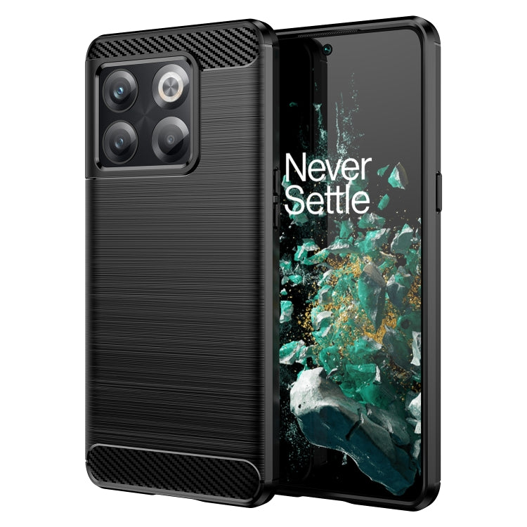 Brushed Texture Carbon Fiber TPU Phone Case, For OnePlus 10T, For OnePlus ACE Pro, For T-Mobile REVVL 6 5G