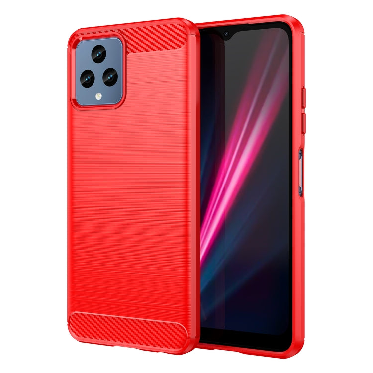 Brushed Texture Carbon Fiber TPU Phone Case, For OnePlus 10T, For OnePlus ACE Pro, For T-Mobile REVVL 6 5G