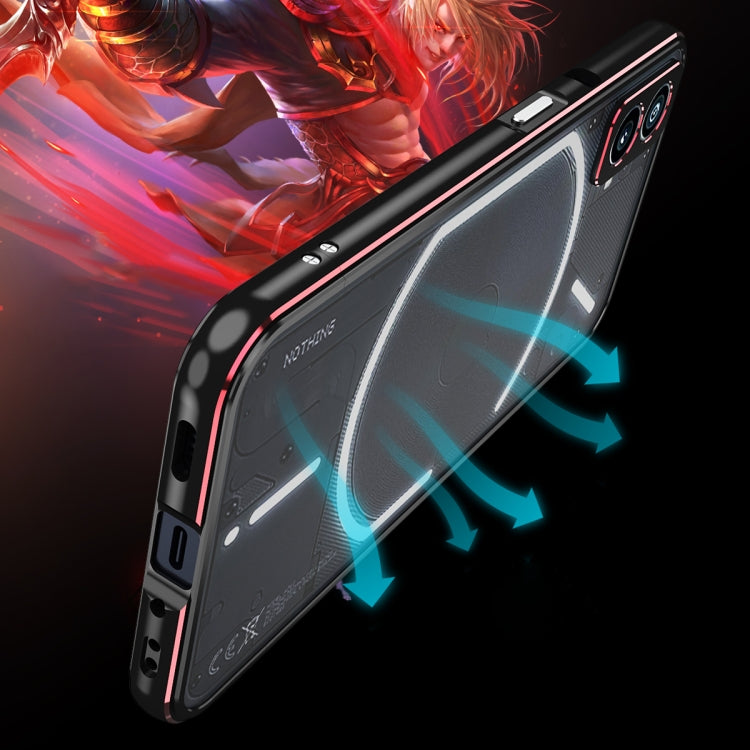 Aurora Series Lens Protector + Metal Frame Protective Phone Case, For Nothing Phone 1