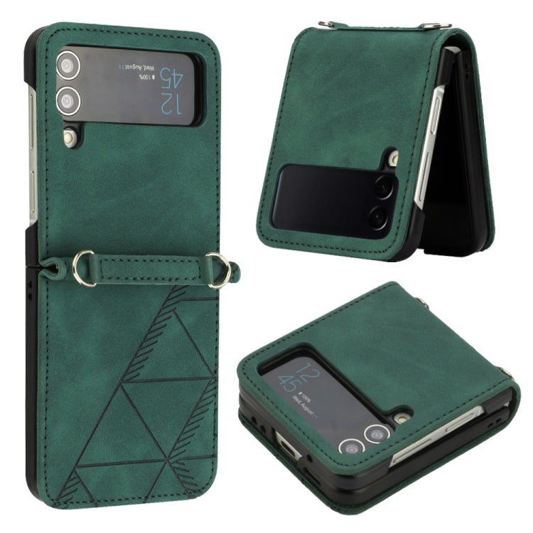 3D Embossed Leather Phone Case, For Samsung Galaxy Z Flip3 5G, For Samsung Galaxy Z Flip4