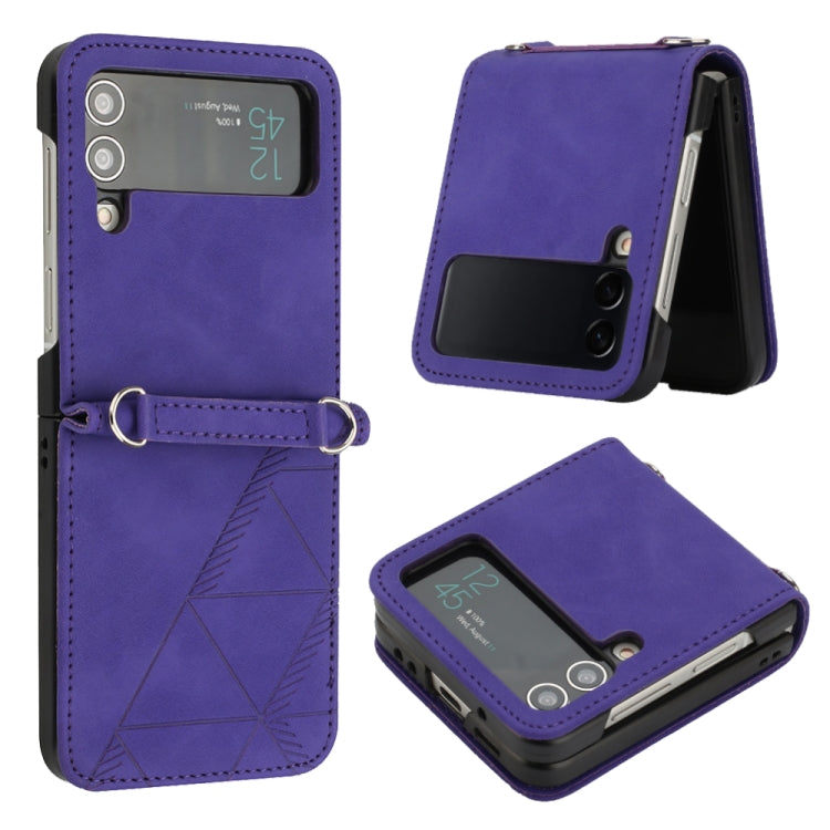 3D Embossed Leather Phone Case, For Samsung Galaxy Z Flip3 5G, For Samsung Galaxy Z Flip4