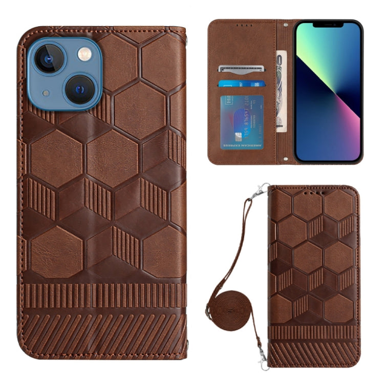 Crossbody Football Texture Magnetic PU Phone Case, For iPhone 11, For iPhone 11 Pro, For iPhone 11 Pro Max, For iPhone 12, For iPhone 12 Mini, For iPhone 12 Pro, For iPhone 12 Pro Max, For iPhone 13