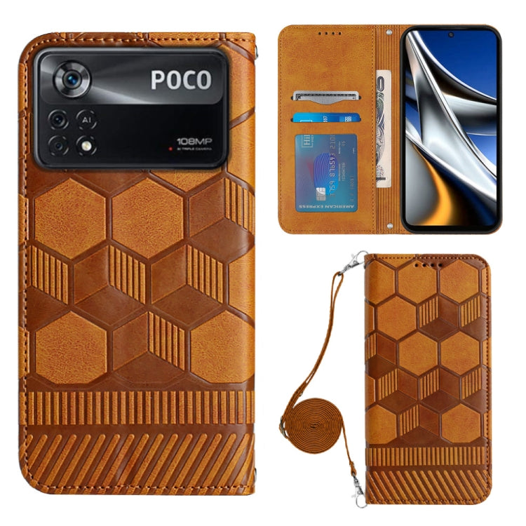 Crossbody Football Texture Magnetic PU Phone Case, For Nothing Phone 1, For Xiaomi Redmi 10A, For Xiaomi Redmi 10C/Redmi 10 India, For Xiaomi Redmi Note 11 Global/Note 11S 4G, For Xiaomi Redmi Note 11 Pro/Redmi Note 11 Pro 5G/Redmi Note 11 Pro+ India  ...