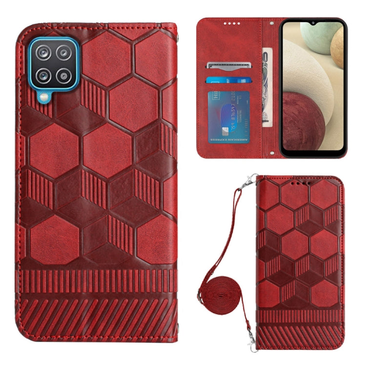 Crossbody Football Texture Magnetic PU Phone Case, For Samsung Galaxy A03 164mm, For Samsung Galaxy A03 166mm, For Samsung Galaxy A03S 164mm India, For Samsung Galaxy A03S 165.8mm US, For Samsung Galaxy A03S 166.5mm EU, For Samsung Galaxy A12 5G/M12/F1...