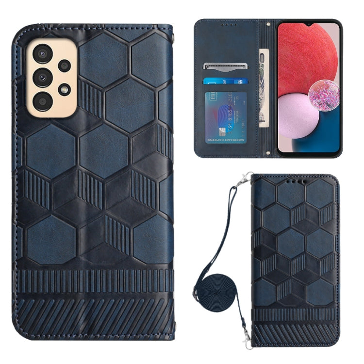 Crossbody Football Texture Magnetic PU Phone Case, For Samsung Galaxy A03 164mm, For Samsung Galaxy A03 166mm, For Samsung Galaxy A03S 164mm India, For Samsung Galaxy A03S 165.8mm US, For Samsung Galaxy A03S 166.5mm EU, For Samsung Galaxy A12 5G/M12/F1...