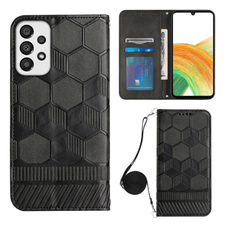Crossbody Football Texture Magnetic PU Phone Case, For Samsung Galaxy A23 5G, For Samsung Galaxy A33 5G, For Samsung Galaxy A53 5G, For Samsung Galaxy A73 5G, For Samsung Galaxy S20 FE, For Samsung Galaxy S21 5G, For Samsung Galaxy S21 FE 5G           ...