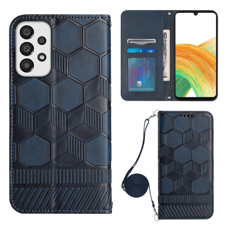 Crossbody Football Texture Magnetic PU Phone Case, For Samsung Galaxy A23 5G, For Samsung Galaxy A33 5G, For Samsung Galaxy A53 5G, For Samsung Galaxy A73 5G, For Samsung Galaxy S20 FE, For Samsung Galaxy S21 5G, For Samsung Galaxy S21 FE 5G           ...
