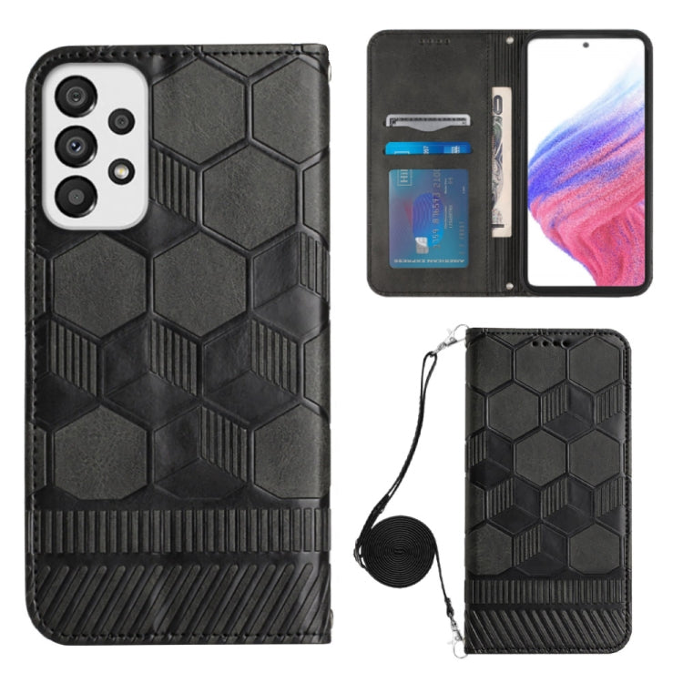 Crossbody Football Texture Magnetic PU Phone Case, For Samsung Galaxy A23 5G, For Samsung Galaxy A33 5G, For Samsung Galaxy A53 5G, For Samsung Galaxy A73 5G, For Samsung Galaxy S20 FE, For Samsung Galaxy S21 5G, For Samsung Galaxy S21 FE 5G           ...