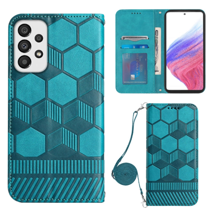 Crossbody Football Texture Magnetic PU Phone Case, For Samsung Galaxy A23 5G, For Samsung Galaxy A33 5G, For Samsung Galaxy A53 5G, For Samsung Galaxy A73 5G, For Samsung Galaxy S20 FE, For Samsung Galaxy S21 5G, For Samsung Galaxy S21 FE 5G           ...
