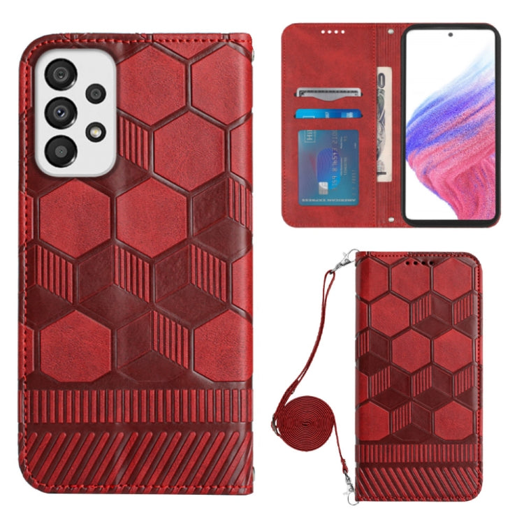 Crossbody Football Texture Magnetic PU Phone Case, For Samsung Galaxy A23 5G, For Samsung Galaxy A33 5G, For Samsung Galaxy A53 5G, For Samsung Galaxy A73 5G, For Samsung Galaxy S20 FE, For Samsung Galaxy S21 5G, For Samsung Galaxy S21 FE 5G           ...