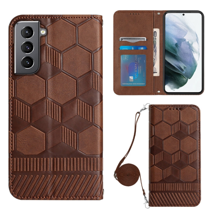 Crossbody Football Texture Magnetic PU Phone Case, For Samsung Galaxy A23 5G, For Samsung Galaxy A33 5G, For Samsung Galaxy A53 5G, For Samsung Galaxy A73 5G, For Samsung Galaxy S20 FE, For Samsung Galaxy S21 5G, For Samsung Galaxy S21 FE 5G           ...