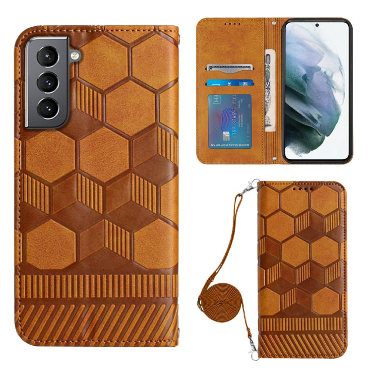 Crossbody Football Texture Magnetic PU Phone Case, For Samsung Galaxy A23 5G, For Samsung Galaxy A33 5G, For Samsung Galaxy A53 5G, For Samsung Galaxy A73 5G, For Samsung Galaxy S20 FE, For Samsung Galaxy S21 5G, For Samsung Galaxy S21 FE 5G           ...