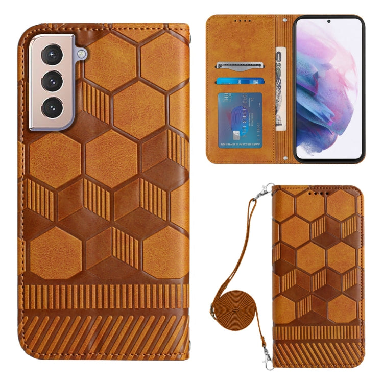 Crossbody Football Texture Magnetic PU Phone Case, For Samsung Galaxy A23 5G, For Samsung Galaxy A33 5G, For Samsung Galaxy A53 5G, For Samsung Galaxy A73 5G, For Samsung Galaxy S20 FE, For Samsung Galaxy S21 5G, For Samsung Galaxy S21 FE 5G           ...
