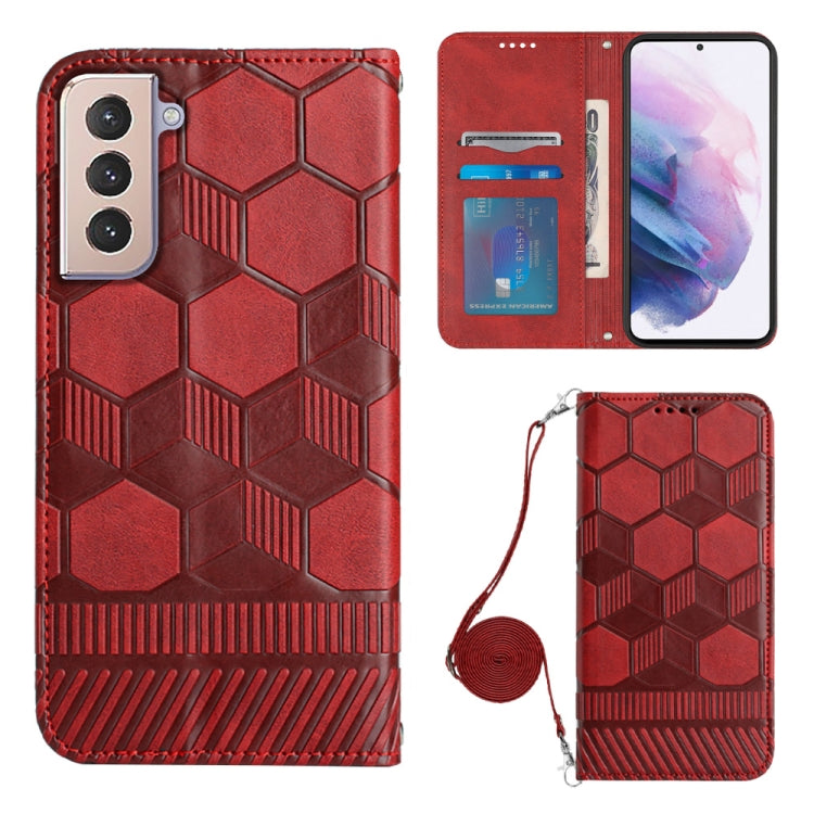Crossbody Football Texture Magnetic PU Phone Case, For Samsung Galaxy A23 5G, For Samsung Galaxy A33 5G, For Samsung Galaxy A53 5G, For Samsung Galaxy A73 5G, For Samsung Galaxy S20 FE, For Samsung Galaxy S21 5G, For Samsung Galaxy S21 FE 5G           ...