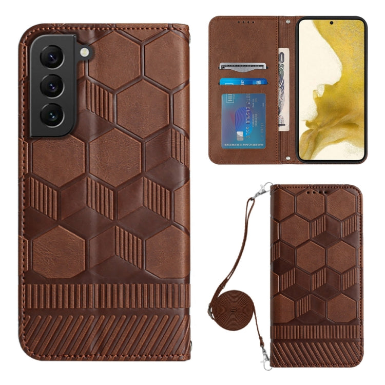 Crossbody Football Texture Magnetic PU Phone Case, For Samsung Galaxy S21 Ultra 5G, For Samsung Galaxy S22 5G, For Samsung Galaxy S22+ 5G, For Samsung Galaxy S22 Ultra 5G