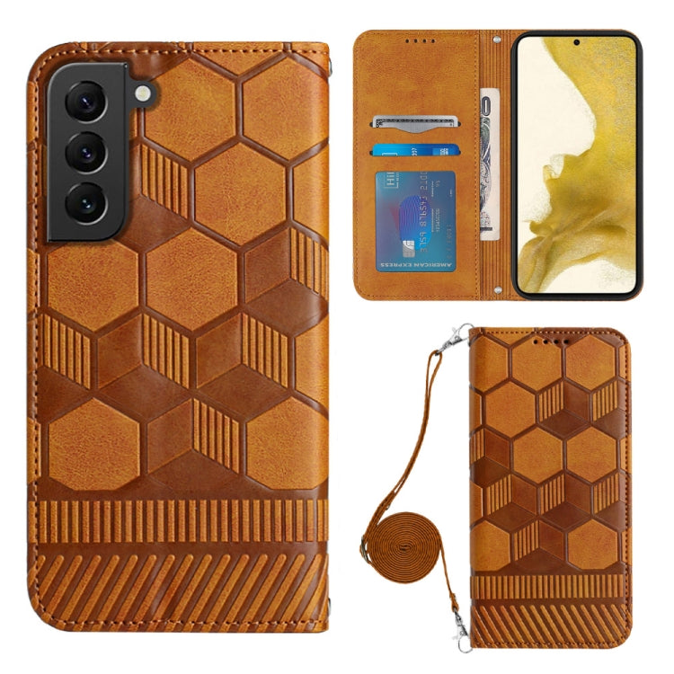 Crossbody Football Texture Magnetic PU Phone Case, For Samsung Galaxy S21 Ultra 5G, For Samsung Galaxy S22 5G, For Samsung Galaxy S22+ 5G, For Samsung Galaxy S22 Ultra 5G