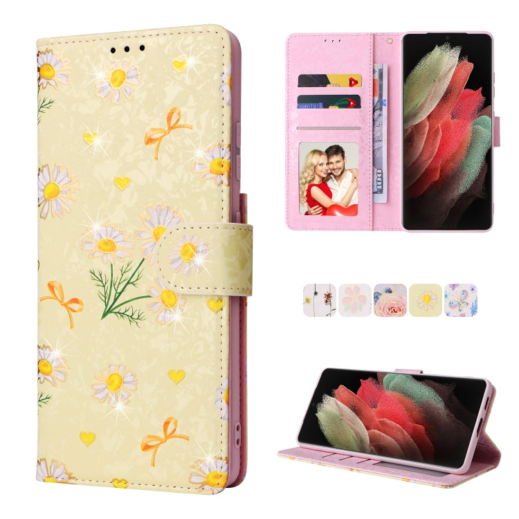 Bronzing Painting RFID Leather Case, For Samsung Galaxy S22 Ultra, For Samsung Galaxy S22 Plus, For Samsung Galaxy S22, For Samsung Galaxy S21 Ultra, For Samsung Galaxy S21 Plus, For Samsung Galaxy S21 FE 5G, For Samsung Galaxy S21 5G                  ...