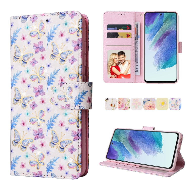 Bronzing Painting RFID Leather Case, For Samsung Galaxy S22 Ultra, For Samsung Galaxy S22 Plus, For Samsung Galaxy S22, For Samsung Galaxy S21 Ultra, For Samsung Galaxy S21 Plus, For Samsung Galaxy S21 FE 5G, For Samsung Galaxy S21 5G                  ...