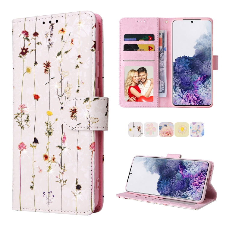 Bronzing Painting RFID Leather Case, For Samsung Galaxy S20 Plus, For Samsung Galaxy S20 FE, For Samsung Galaxy S20, For Samsung Galaxy S10 Plus, For Samsung Galaxy S10, For Samsung Galaxy S9 Plus, For Samsung Galaxy S9, For Samsung Galaxy S8