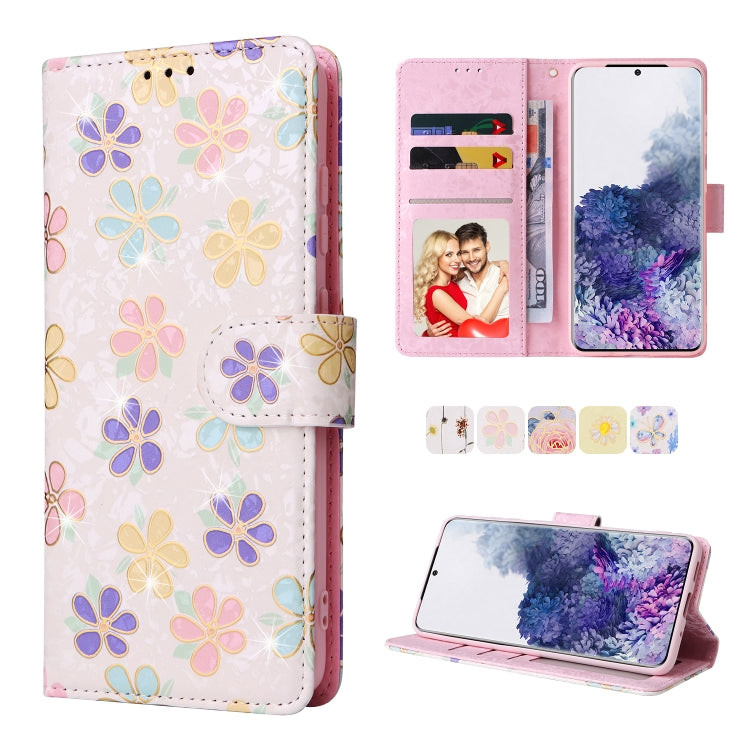 Bronzing Painting RFID Leather Case, For Samsung Galaxy S20 Plus, For Samsung Galaxy S20 FE, For Samsung Galaxy S20, For Samsung Galaxy S10 Plus, For Samsung Galaxy S10, For Samsung Galaxy S9 Plus, For Samsung Galaxy S9, For Samsung Galaxy S8
