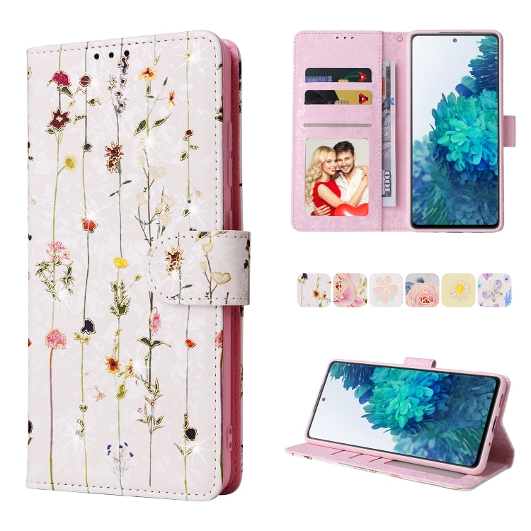 Bronzing Painting RFID Leather Case, For Samsung Galaxy S20 Plus, For Samsung Galaxy S20 FE, For Samsung Galaxy S20, For Samsung Galaxy S10 Plus, For Samsung Galaxy S10, For Samsung Galaxy S9 Plus, For Samsung Galaxy S9, For Samsung Galaxy S8