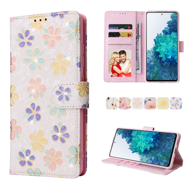 Bronzing Painting RFID Leather Case, For Samsung Galaxy S20 Plus, For Samsung Galaxy S20 FE, For Samsung Galaxy S20, For Samsung Galaxy S10 Plus, For Samsung Galaxy S10, For Samsung Galaxy S9 Plus, For Samsung Galaxy S9, For Samsung Galaxy S8