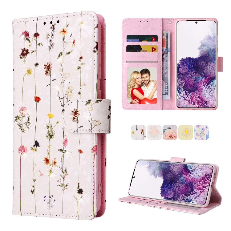 Bronzing Painting RFID Leather Case, For Samsung Galaxy S20 Plus, For Samsung Galaxy S20 FE, For Samsung Galaxy S20, For Samsung Galaxy S10 Plus, For Samsung Galaxy S10, For Samsung Galaxy S9 Plus, For Samsung Galaxy S9, For Samsung Galaxy S8
