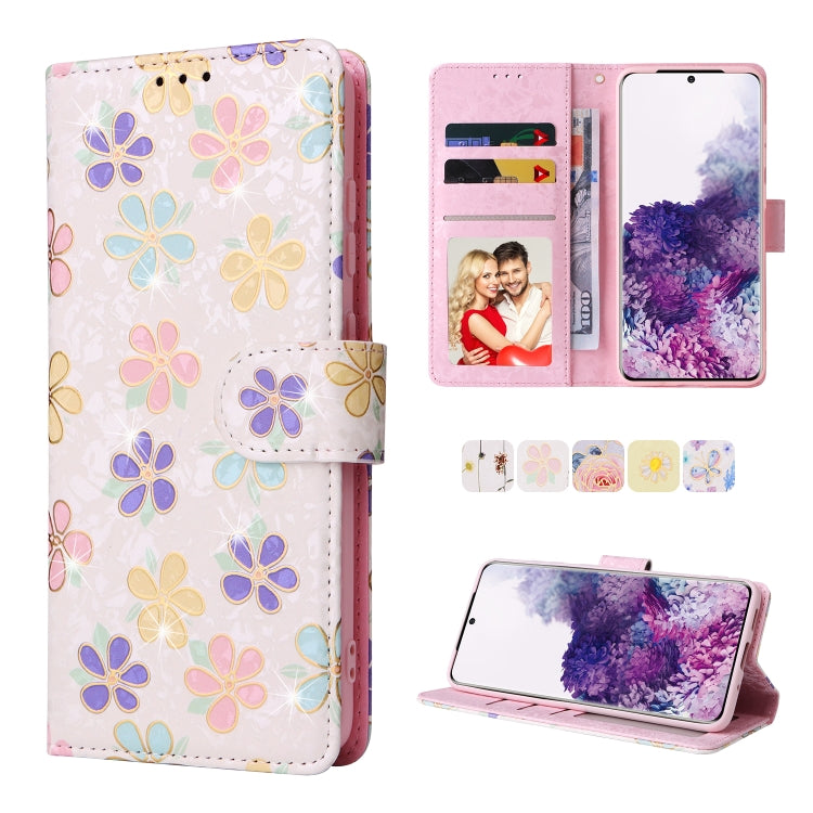 Bronzing Painting RFID Leather Case, For Samsung Galaxy S20 Plus, For Samsung Galaxy S20 FE, For Samsung Galaxy S20, For Samsung Galaxy S10 Plus, For Samsung Galaxy S10, For Samsung Galaxy S9 Plus, For Samsung Galaxy S9, For Samsung Galaxy S8