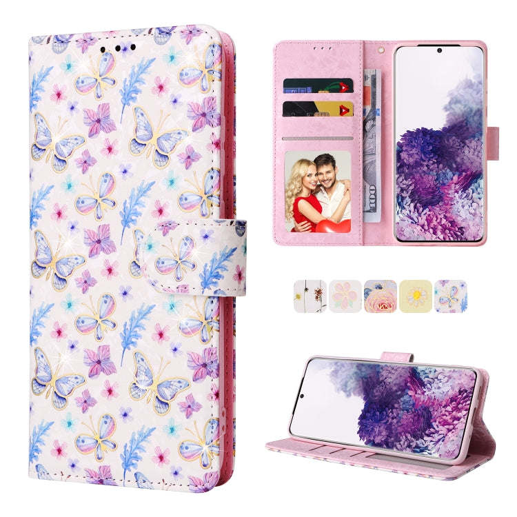 Bronzing Painting RFID Leather Case, For Samsung Galaxy S20 Plus, For Samsung Galaxy S20 FE, For Samsung Galaxy S20, For Samsung Galaxy S10 Plus, For Samsung Galaxy S10, For Samsung Galaxy S9 Plus, For Samsung Galaxy S9, For Samsung Galaxy S8