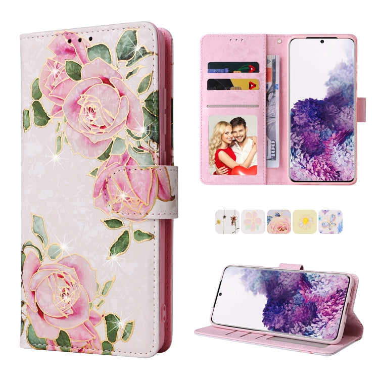 Bronzing Painting RFID Leather Case, For Samsung Galaxy S20 Plus, For Samsung Galaxy S20 FE, For Samsung Galaxy S20, For Samsung Galaxy S10 Plus, For Samsung Galaxy S10, For Samsung Galaxy S9 Plus, For Samsung Galaxy S9, For Samsung Galaxy S8