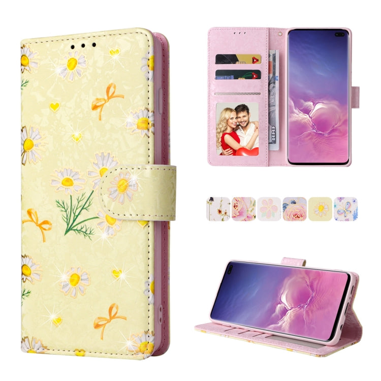 Bronzing Painting RFID Leather Case, For Samsung Galaxy S20 Plus, For Samsung Galaxy S20 FE, For Samsung Galaxy S20, For Samsung Galaxy S10 Plus, For Samsung Galaxy S10, For Samsung Galaxy S9 Plus, For Samsung Galaxy S9, For Samsung Galaxy S8