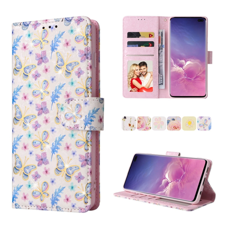 Bronzing Painting RFID Leather Case, For Samsung Galaxy S20 Plus, For Samsung Galaxy S20 FE, For Samsung Galaxy S20, For Samsung Galaxy S10 Plus, For Samsung Galaxy S10, For Samsung Galaxy S9 Plus, For Samsung Galaxy S9, For Samsung Galaxy S8