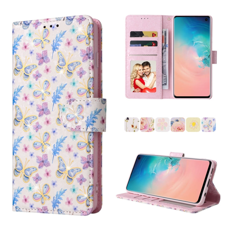 Bronzing Painting RFID Leather Case, For Samsung Galaxy S20 Plus, For Samsung Galaxy S20 FE, For Samsung Galaxy S20, For Samsung Galaxy S10 Plus, For Samsung Galaxy S10, For Samsung Galaxy S9 Plus, For Samsung Galaxy S9, For Samsung Galaxy S8