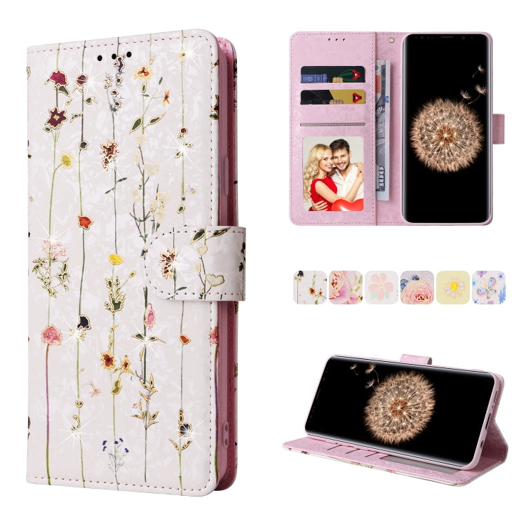 Bronzing Painting RFID Leather Case, For Samsung Galaxy S20 Plus, For Samsung Galaxy S20 FE, For Samsung Galaxy S20, For Samsung Galaxy S10 Plus, For Samsung Galaxy S10, For Samsung Galaxy S9 Plus, For Samsung Galaxy S9, For Samsung Galaxy S8
