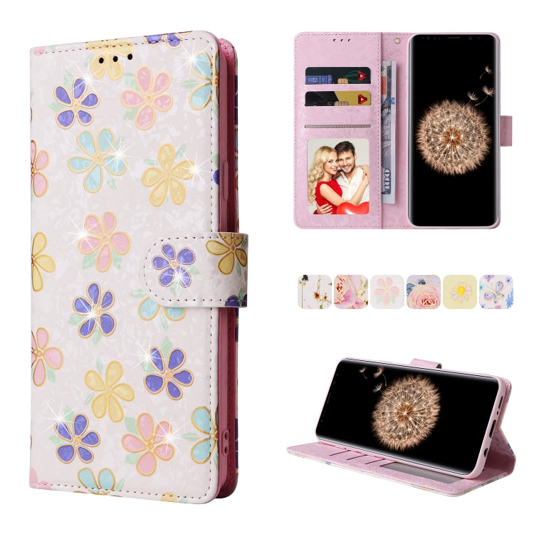 Bronzing Painting RFID Leather Case, For Samsung Galaxy S20 Plus, For Samsung Galaxy S20 FE, For Samsung Galaxy S20, For Samsung Galaxy S10 Plus, For Samsung Galaxy S10, For Samsung Galaxy S9 Plus, For Samsung Galaxy S9, For Samsung Galaxy S8