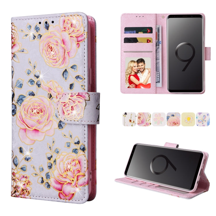 Bronzing Painting RFID Leather Case, For Samsung Galaxy S20 Plus, For Samsung Galaxy S20 FE, For Samsung Galaxy S20, For Samsung Galaxy S10 Plus, For Samsung Galaxy S10, For Samsung Galaxy S9 Plus, For Samsung Galaxy S9, For Samsung Galaxy S8