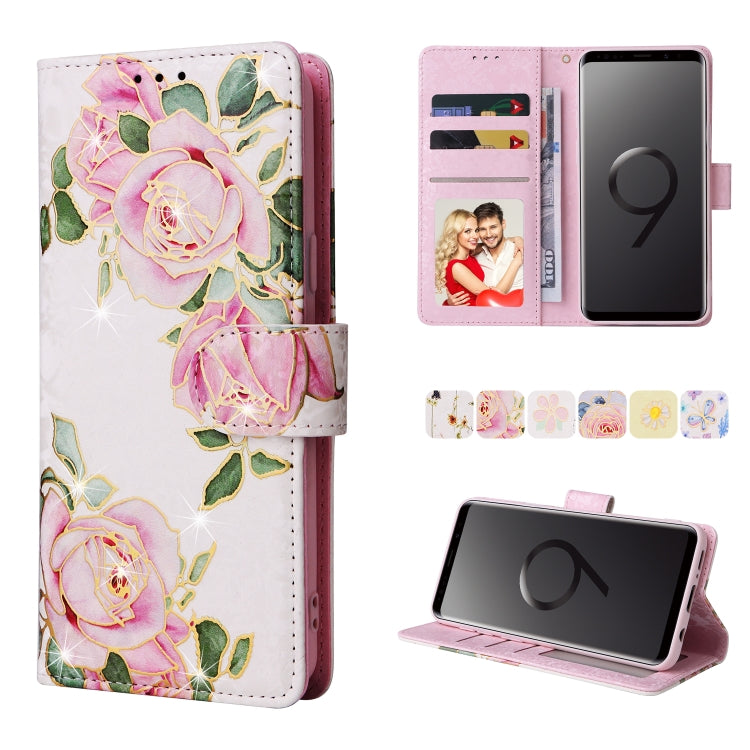 Bronzing Painting RFID Leather Case, For Samsung Galaxy S20 Plus, For Samsung Galaxy S20 FE, For Samsung Galaxy S20, For Samsung Galaxy S10 Plus, For Samsung Galaxy S10, For Samsung Galaxy S9 Plus, For Samsung Galaxy S9, For Samsung Galaxy S8