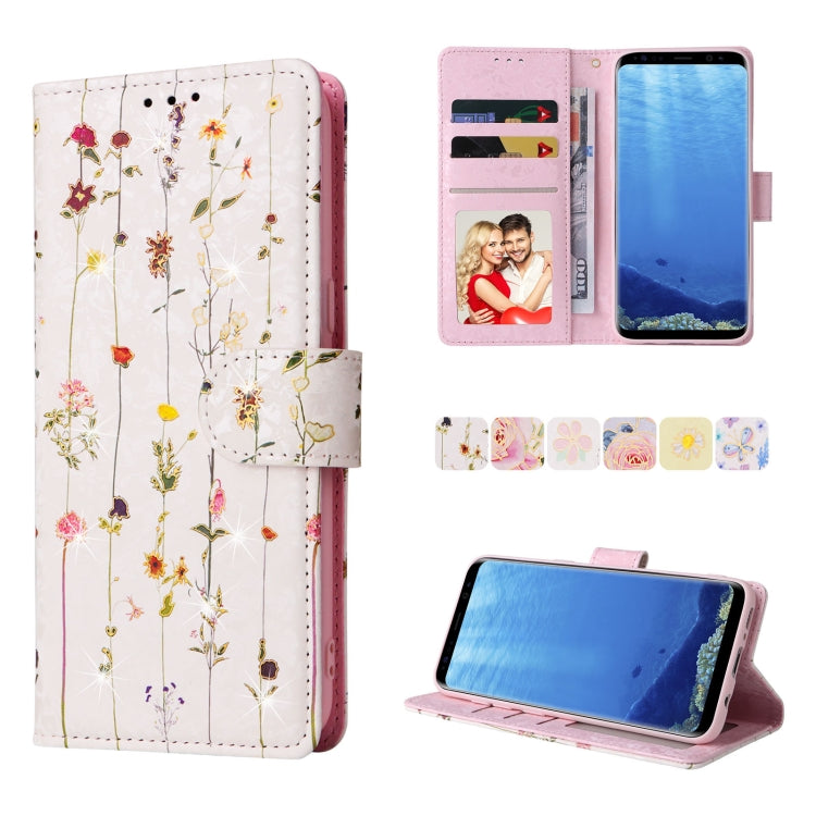 Bronzing Painting RFID Leather Case, For Samsung Galaxy S20 Plus, For Samsung Galaxy S20 FE, For Samsung Galaxy S20, For Samsung Galaxy S10 Plus, For Samsung Galaxy S10, For Samsung Galaxy S9 Plus, For Samsung Galaxy S9, For Samsung Galaxy S8