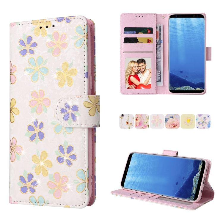 Bronzing Painting RFID Leather Case, For Samsung Galaxy S20 Plus, For Samsung Galaxy S20 FE, For Samsung Galaxy S20, For Samsung Galaxy S10 Plus, For Samsung Galaxy S10, For Samsung Galaxy S9 Plus, For Samsung Galaxy S9, For Samsung Galaxy S8