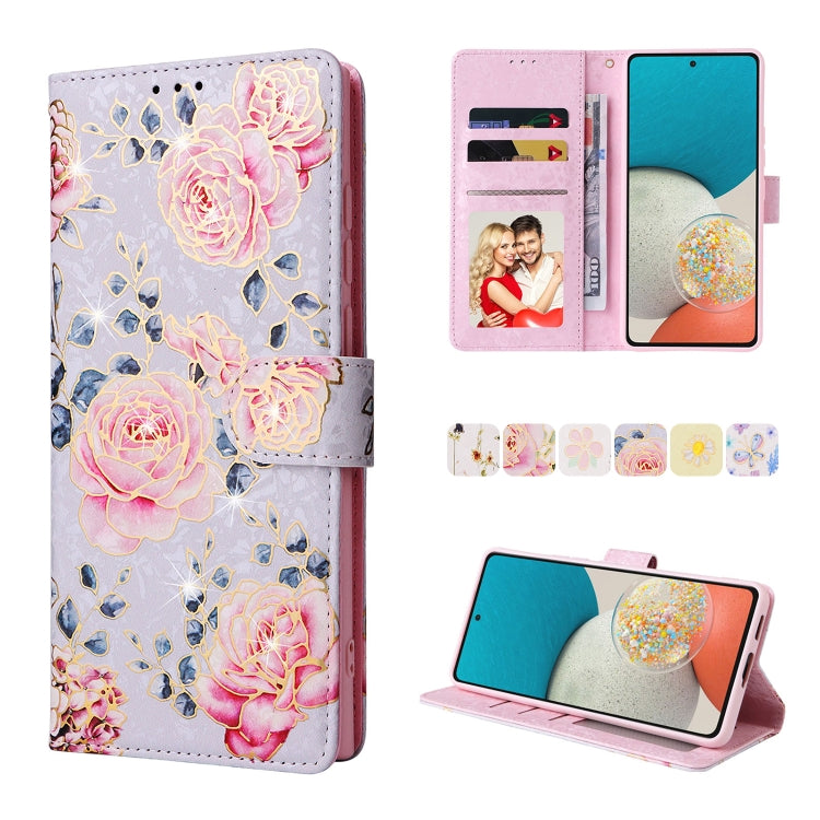 Bronzing Painting RFID Leather Case, For Samsung Galaxy A53 5G, For Samsung Galaxy A52 5G, For Samsung Galaxy A51, For Samsung Galaxy A33 5G, For Samsung Galaxy A32 5G, For Samsung Galaxy A32 4G, For Samsung Galaxy A23 4G, For Samsung Galaxy A22 5G